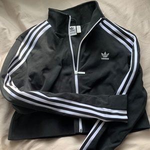 Adidas originals zip up crop track jacket